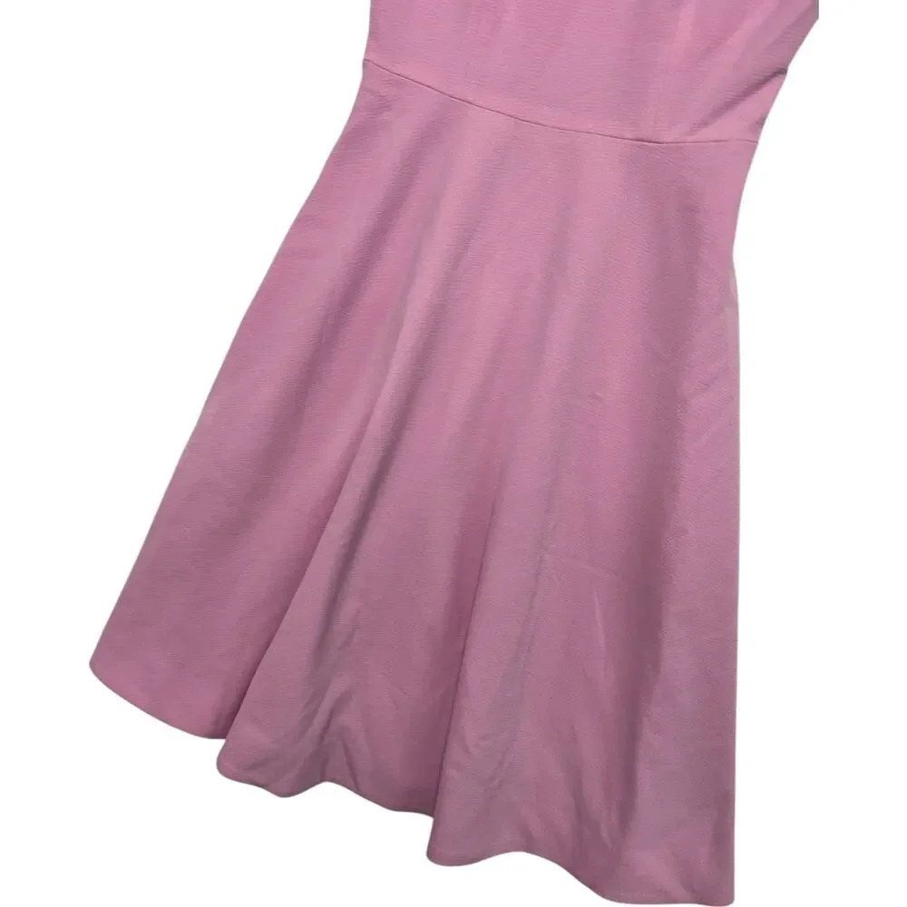 Dress The Population Livia Dress Womens Small Pink Midi Cap Sleeve Fit Flare